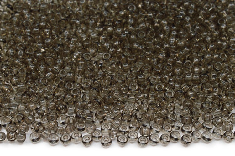 Бисер чешский PRECIOSA круглый 10/0 01141 серый прозрачный, 1 сорт, 50г Бисер чешский PRECIOSA круглый 10/0 01141 серый прозрачный, 1 сорт, 50г