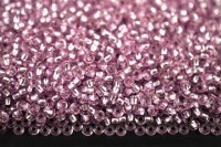 Бисер чешский PRECIOSA круглый 10/0 78292 розовый, серебряная линия внутри, 20 грамм