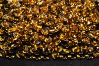 Бисер чешский PRECIOSA Дропс 5/0 17050 золотой, серебряная линия внутри, 50 грамм