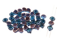 Бусины GINKO 7,5х7,5мм, отверстие 0,8мм, цвет 60020/14215 голубой/бронзовое сияние, 710-088, 10г (около 40шт)