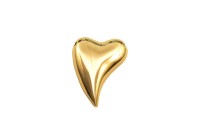 Подвеска Сердце 20,5х16х4,5мм, отверстие 1,5мм, латунь, золото, 18k позолота, 22-558, 1шт