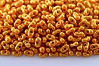 Бисер чешский PRECIOSA Фарфаль 3,2х6,5мм, 18383 золотистый металлик, 50г