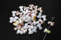 Бусины Tee beads 2х8мм, отверстие 0,5мм, цвет 02010/28701 белый АВ, 730-016, 10г (около 50шт)