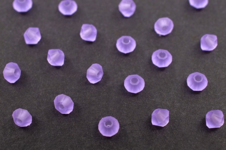 Бусины биконусы хрустальные 3мм, цвет VIOLET MATT, 745-072, 20шт Бусины биконусы хрустальные 3мм, цвет VIOLET MATT, 745-072, 20шт