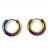 Основа для серег Кольца 16х3мм, цвет разноцветный перелив, хирургическая сталь, 21-292, 1 пара - Основа для серег Кольца 16х3мм, цвет разноцветный перелив, хирургическая сталь, 21-292, 1 пара