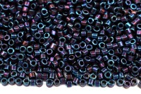Бисер японский MIYUKI Delica цилиндр 11/0 DB-1004 красно-пурпурный/золотой ирис, металлизированный, 5 грамм