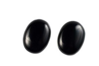 Кабошон овальный 40х30мм, Агат натуральный, цвет черный, 2012-001, 1шт