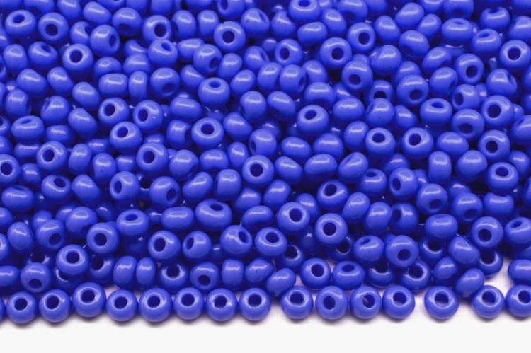 Бисер чешский PRECIOSA круглый 10/0 33040 синий непрозрачный, 20 грамм Бисер чешский PRECIOSA круглый 10/0 33040 синий непрозрачный, 20 грамм