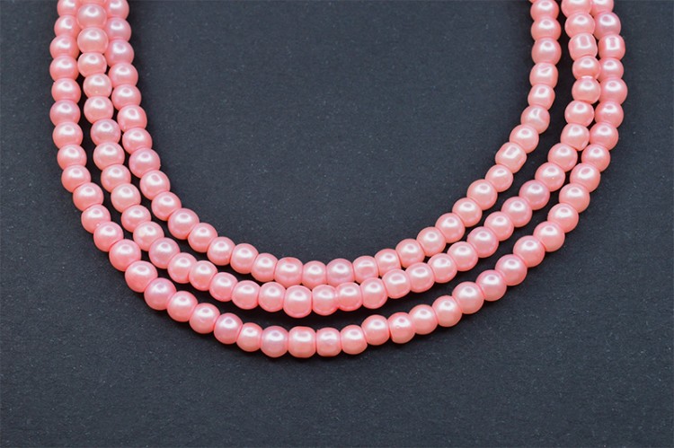 Жемчуг искусственный 3мм, отверстие 0,5мм, цвет розовый светлый, 512-026, 1 нить (около 32см, около 95шт) Жемчуг искусственный 3мм, отверстие 0,5мм, цвет розовый светлый, 512-026, 1 нить (около 32см, около 95шт)