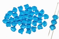 Бусины GINKO 7,5х7,5мм, отверстие 0,8мм, цвет 60020 голубой прозрачный, 710-087, 10г (около 40шт)
