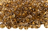 Бусины SuperDuo 2,5х5мм, отверстие 0,8мм, цвет 10230 темный топаз прозрачный, 706-222, 10г (около 120шт)