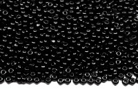 Бисер чешский PRECIOSA Граненый Шарлотта 11/0 23980 черный непрозрачный, около 10 грамм