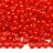Бисер чешский PRECIOSA круглый 6/0 95056 красный прозрачный, белая линия внутри, 50г - Бисер чешский PRECIOSA круглый 6/0 95056 красный прозрачный, белая линия внутри, 50г