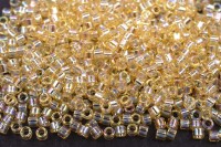 Бисер японский MIYUKI Delica цилиндр 11/0 DB-1252 слоновая кость, прозрачный глянцевый, 5 грамм