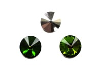 Риволи Matubo 12mm Czech Glass, цвет RV019 Olivine vitral, 12-RV019, 1шт
