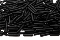 Бисер японский Miyuki Slender Bugle 1,3х6мм #0401F черный, матовый непрозрачный, 10 грамм