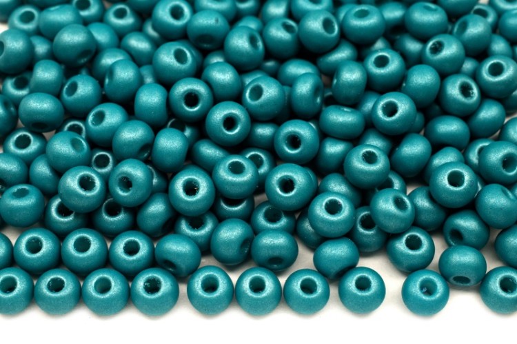 Бисер чешский PRECIOSA круглый 6/0 22018 бирюзово-зеленый, PermaLux, 50г Бисер чешский PRECIOSA круглый 6/0 22018 бирюзово-зеленый, PermaLux, 50г