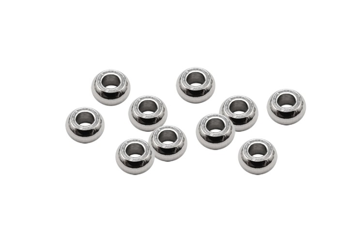 Бусина разделительная 3х1,5мм, отверстие 1,2мм, цвет стальной, хирургическая сталь, 24-201, 10шт Бусина разделительная 3х1,5мм, отверстие 1,2мм, цвет стальной, хирургическая сталь, 24-201, 10шт