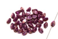 Бусины Pinch beads 5х3мм, отверстие 0,8мм, цвет 03000/15781 фиолетовый радужный, 755-085, 10г (около 117шт)