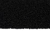 Бисер японский MIYUKI круглый 15/0 #0401F черный, матовый непрозрачный, 10 грамм