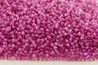 Бисер китайский круглый размер 12/0, цвет 2203 прозрачный, розовая линия внутри, 450г