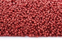 Бисер китайский круглый размер 12/0, цвет 0045В красный непрозрачный, 450г