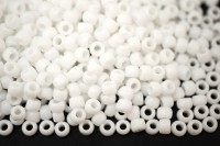 Бисер японский TOHO круглый 6/0 #0761 белый матовый, радужный непрозрачный, 10 грамм