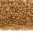 Бисер японский MIYUKI круглый 11/0 #1004 темный золотой, радужный, серебряная линия внутри, 10 грамм - Бисер японский MIYUKI круглый 11/0 #1004 темный золотой, радужный, серебряная линия внутри, 10 грамм