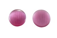 Кабошон круглый Кошачий глаз 16х3мм, цвет темно-розовый, 33-018, 2шт
