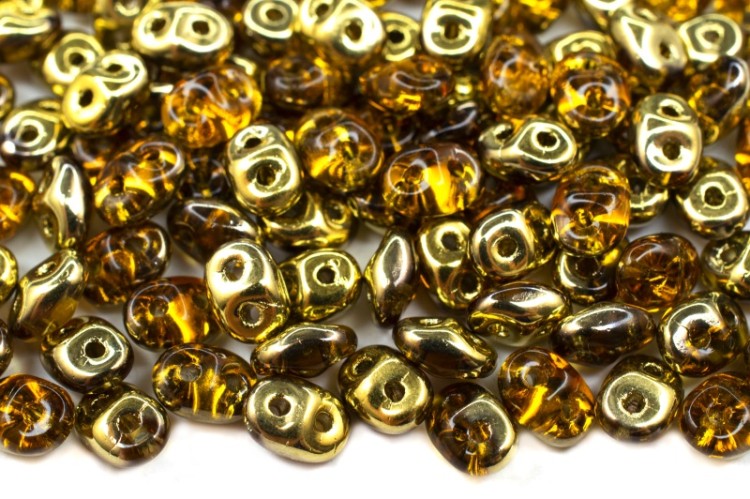 Бусины SuperDuo 2,5х5мм, отверстие 0,8мм, цвет 10060/26441 Topaz/Amber, 706-221, 10г (около 120шт) Бусины SuperDuo 2,5х5мм, отверстие 0,8мм, цвет 10060/26441 Topaz/Amber, 706-221, 10г (около 120шт)