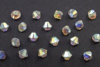 Бусина биконус Swarovski 5328 #001 AB2 4мм Crystal AB 2X, 5328-4-001-501, 20шт