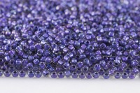 Бисер японский TOHO круглый 11/0 #0265 хрусталь/фиолетовый металлик радужный, окрашенный изнутри, 10 грамм