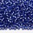 Бисер японский TOHO круглый 11/0 #0035F сапфир матовый, серебряная линия внутри, 10 грамм - Бисер японский TOHO круглый 11/0 #0035F сапфир матовый, серебряная линия внутри, 10 грамм