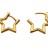 Основа для серег Звезды 19х22х2,5мм, цвет золото, латунь, 18К позолота, 21-298, 1 пара - Основа для серег Звезды 19х22х2,5мм, цвет золото, латунь, 18К позолота, 21-298, 1 пара