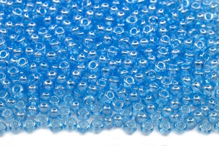Бисер чешский PRECIOSA круглый 10/0 66000 голубой прозрачный блестящий, 20 грамм Бисер чешский PRECIOSA круглый 10/0 66000 голубой прозрачный блестящий, 20 грамм