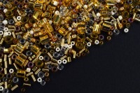 Бисер японский TOHO MIX 04, смесь форм и размеров, оттенок янтарный, 10 грамм