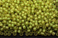 Бисер японский TOHO круглый 11/0 #0946F нарцисс/зеленый матовый, окрашенный изнутри, 10 грамм
