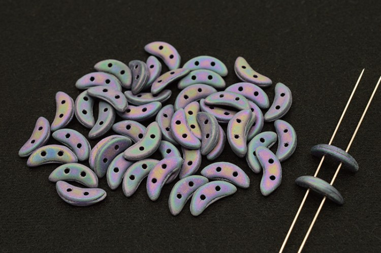 Бусины Crescent beads 10х3мм, цвет 0310-21195JT темно-фиолетовый, матовый с переливами, 708-016, 5г (около 40 шт) Бусины Crescent beads 10х3мм, цвет 0310-21195JT темно-фиолетовый, матовый с переливами, 708-016, 5г (около 40 шт)