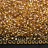 Бисер японский MIYUKI круглый 11/0 #1003 золотой, радужный, серебряная линия внутри, 10 грамм - Бисер японский MIYUKI круглый 11/0 #1003 золотой, радужный, серебряная линия внутри, 10 грамм