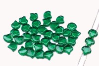 Бусины GINKO 7,5х7,5мм, отверстие 0,8мм, цвет 50720 изумрудный прозрачный, 710-085, 10г (около 40шт)