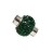 Замок-концевик магнитный со стразами 18х16мм, внутренний диаметр 6мм, цвет изумрудный, полимерная глина/хирургическая сталь, 10-157, 1шт - Замок-концевик магнитный со стразами 18х16мм, внутренний диаметр 6мм, цвет изумрудный, полимерная глина/хирургическая сталь, 10-157, 1шт