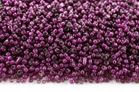 Бисер китайский круглый размер 8/0, цвет 0320 бордовый, цветная линия внутри, 450г