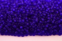 Бисер китайский круглый размер 12/0, цвет М08 матовый васильковый прозрачный, 450г