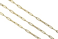 Цепочка для бижутерии звено овальное 10х3,5х0,7мм, цвет золото, хирургическая сталь,18k позолота, 27-294, 50см