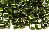 Бисер японский TOHO Cube кубический 4мм #0333 папоротник, золотое сияние, 5 грамм