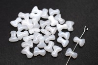 Бусины Tee beads 2х8мм, отверстие 0,5мм, цвет 02010 белый непрозрачный, 730-009, 10г (около 50шт)