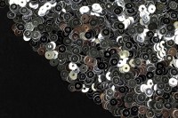 Итальянские пайетки Brambilla Paillettes плоские 3мм, цвет M1 Silver Metal, 1022-208, 3 грамма