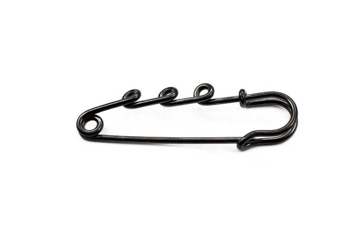 Основа для броши Булавка с 3-мя петельками 51х16х7мм, отверстие 1,8мм, цвет черный, хирургическая сталь, 18-106, 1шт Основа для броши Булавка с 3-мя петельками 51х16х7мм, отверстие 1,8мм, цвет черный, хирургическая сталь, 18-106, 1шт