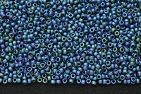 Бисер японский MIYUKI круглый 15/0 #2071 синий ирис, металлизированный матовый, 10 грамм