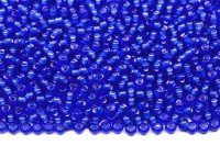 Бисер чешский PRECIOSA круглый 10/0 35056 синий прозрачный, белая линия внутри, 1 сорт, 50г
